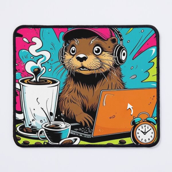 Item preview, W.T.LOG? – Overcaffeinated Otter Office Chaos Meme Design designed and sold by jelonkaa.