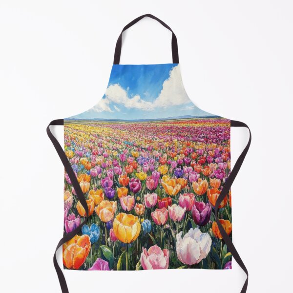Item preview, A vibrant field of tulips in various colors designed and sold by anytka.