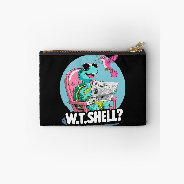 Item preview, W.T.SHELL? – Cool Turtle Reading Funny Cartoon Design designed and sold by jelonkaa.