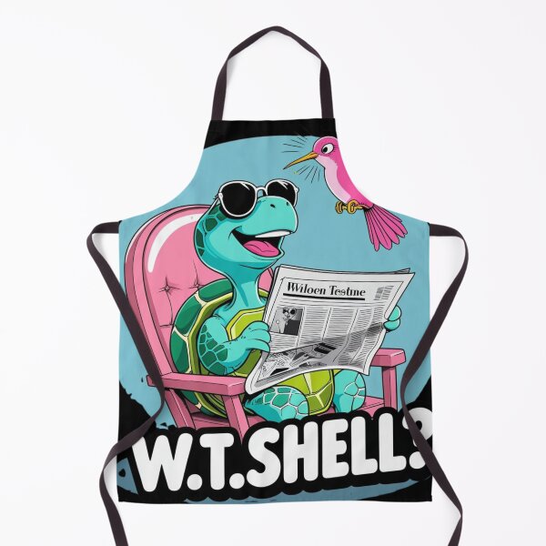 Item preview, W.T.SHELL? – Cool Turtle Reading Funny Cartoon Design designed and sold by jelonkaa.