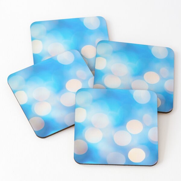 Item preview, Calming soft blue bokeh lights designed and sold by anytka.
