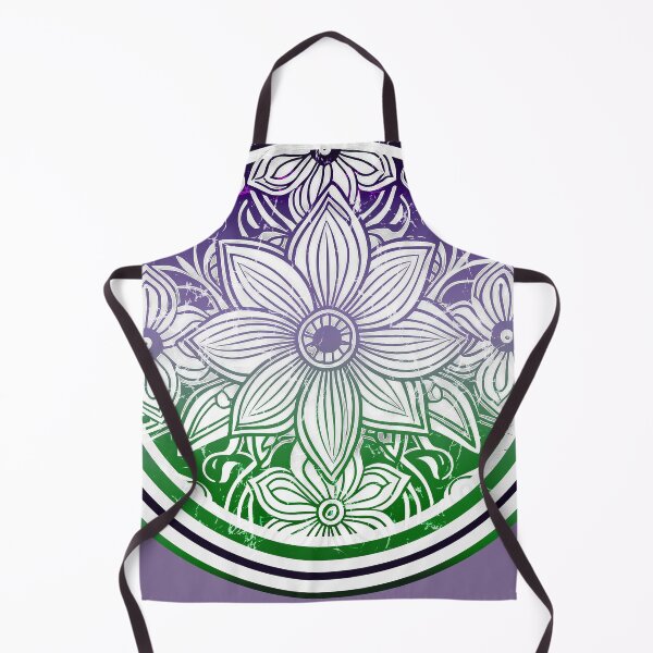 Item preview, Daisy flowers batik Suffragette Purple and Green designed and sold by AuroraXGreen.