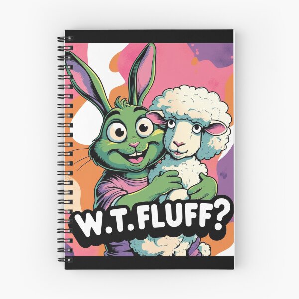 Item preview, W.T.FLUFF? – Cute Bunny and Sheep Funny Design designed and sold by jelonkaa.