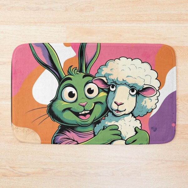 Item preview, W.T.FLUFF? – Cute Bunny and Sheep Funny Design designed and sold by jelonkaa.
