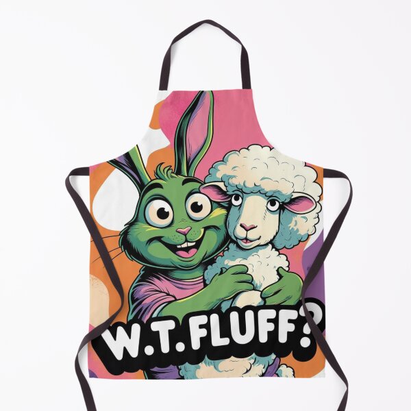 Item preview, W.T.FLUFF? – Cute Bunny and Sheep Funny Design designed and sold by jelonkaa.