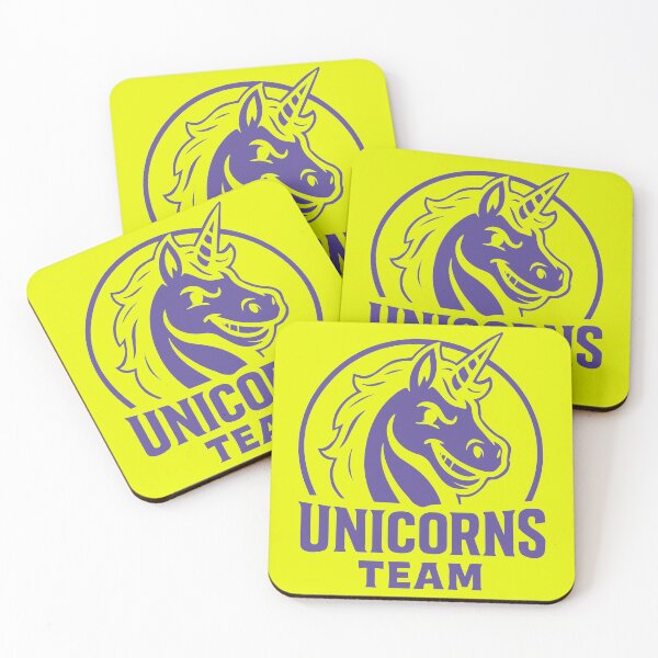 Item preview, Unicorns Team – Fierce Monochrome Unicorn Mascot Logo designed and sold by VALQUIRIAMX.