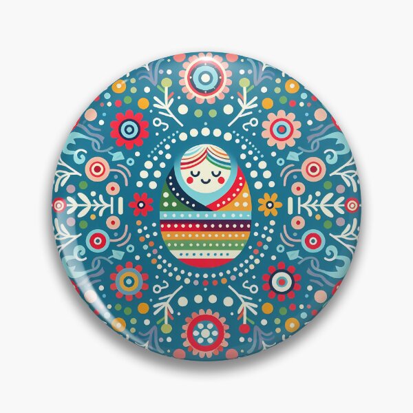 Item preview, Peaceful Folk Art Swaddled Baby - Ornate Floral Wreath on Teal Blue - Scandinavian Folk Art by heidiannemorris © designed and sold by FOLK ART FUSION by heidiannemorris.