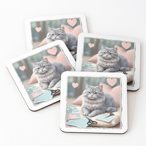 Item preview, Grey Cat with Paper Crafts – DIY Scrapbook Lover Design designed and sold by jelonkaa.