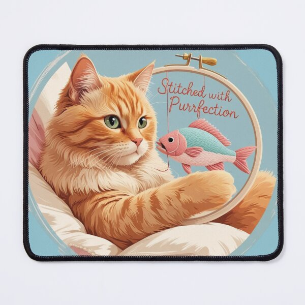Item preview, Ginger Cat Embroidery designed and sold by jelonkaa.