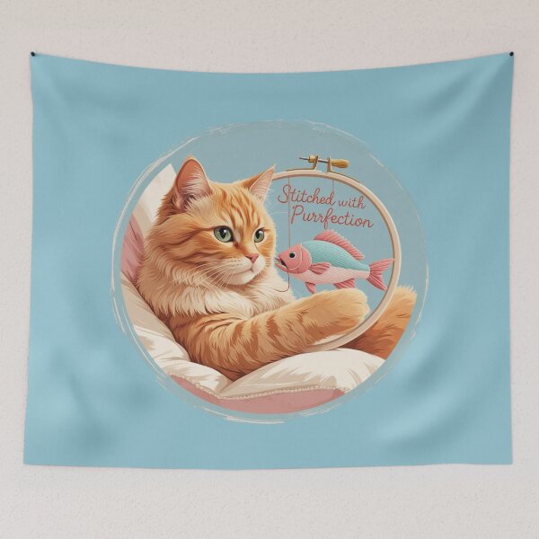Item preview, Ginger Cat Embroidery designed and sold by jelonkaa.