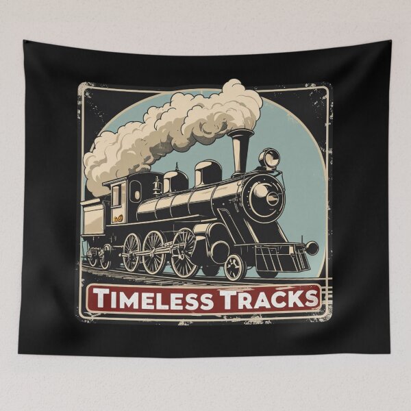 Item preview, Timeless Tracks – Vintage Steam Train Railroad Design designed and sold by jelonkaa.