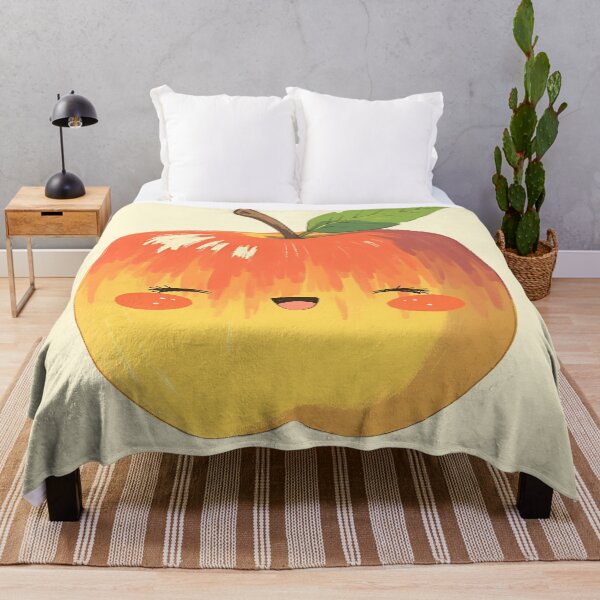 Item preview, Cute Kawaii Apple – Happy Fruit Illustration designed and sold by DesertOptimist.