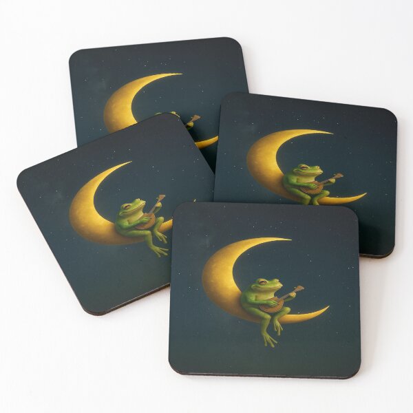 Item preview, Moonlit Frog Bard - Mandolin serenade under the stars designed and sold by EarthandOcean.
