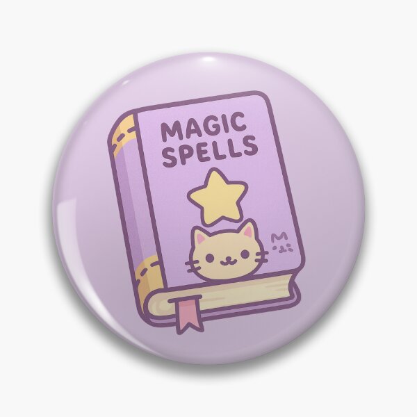 Item preview, Magic Spell Book – Cute Pastel Floating Book with Cat and Sparkles designed and sold by Queen Kaffeine.