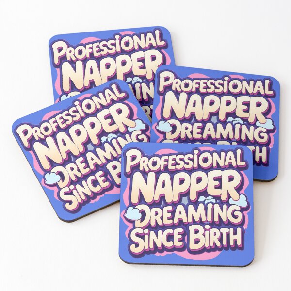 Item preview, Professional Napper – Funny Relaxation Quote  designed and sold by Harmon Luxe Studio .