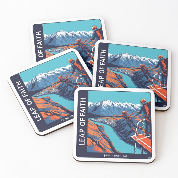 Item preview, A Bold Queenstown Bungee Jump Illustration, Leap of Faith designed and sold by Digital Dreams Arts.