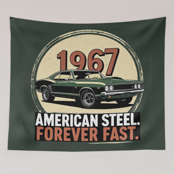 Item preview, 1967 American Muscle Car – Forever Fast Vintage Design designed and sold by jelonkaa.