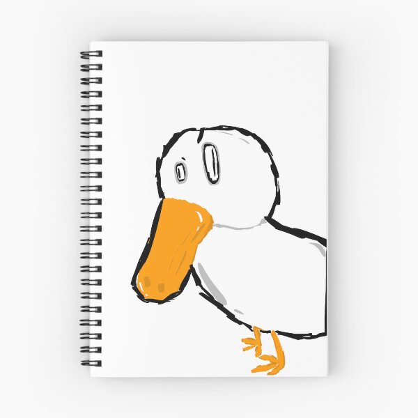 Item preview, Suspicious duck sticking out of wall designed and sold by Pinkeypode.