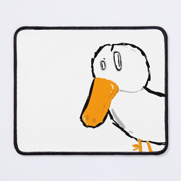 Item preview, Suspicious duck sticking out of wall designed and sold by Pinkeypode.