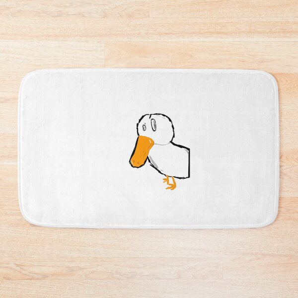 Item preview, Suspicious duck sticking out of wall designed and sold by Pinkeypode.