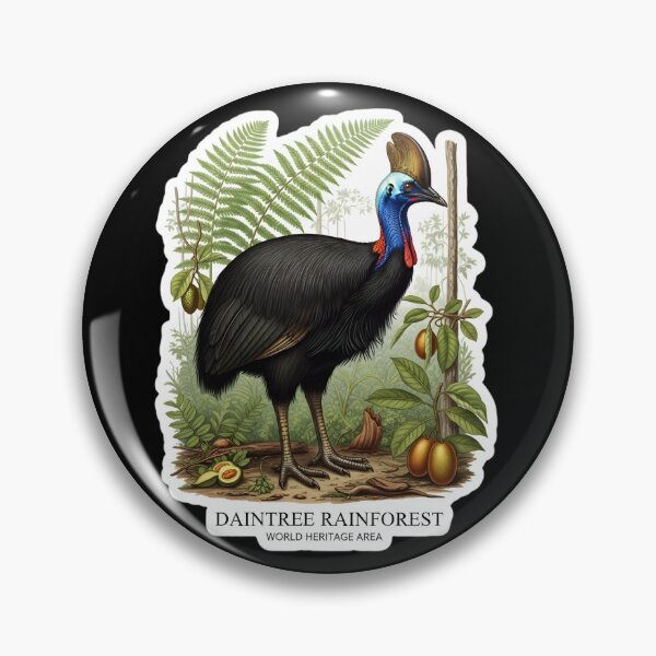 Item preview, The Southern Cassowary: A Vintage Daintree Rainforest Illustration designed and sold by Digital Dreams Arts.