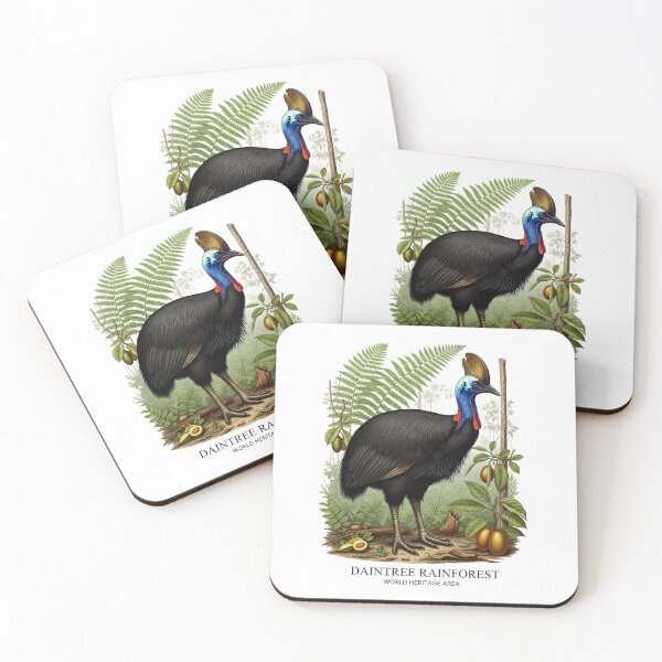 Item preview, The Southern Cassowary: A Vintage Daintree Rainforest Illustration designed and sold by Digital Dreams Arts.
