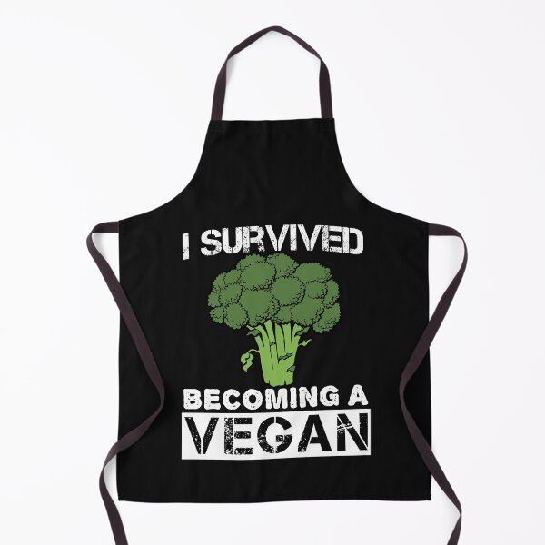 Item preview, I Survived Becoming A Vegan Funny Food Quote designed and sold by SharpThreadZ.