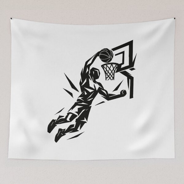 Item preview, Basketball Slam Dunk Throw Dunking Player Abstract Gift designed and sold by Pineapple-Tree.