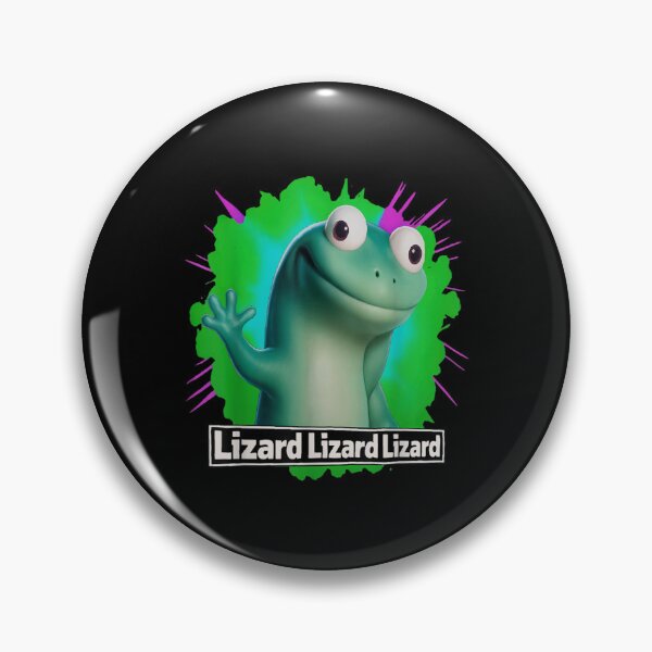 Item preview, Funny Weirdcore Animal Lizard Lizard Lizard Meme - Derpy Lizard Button  designed and sold by ivotee.
