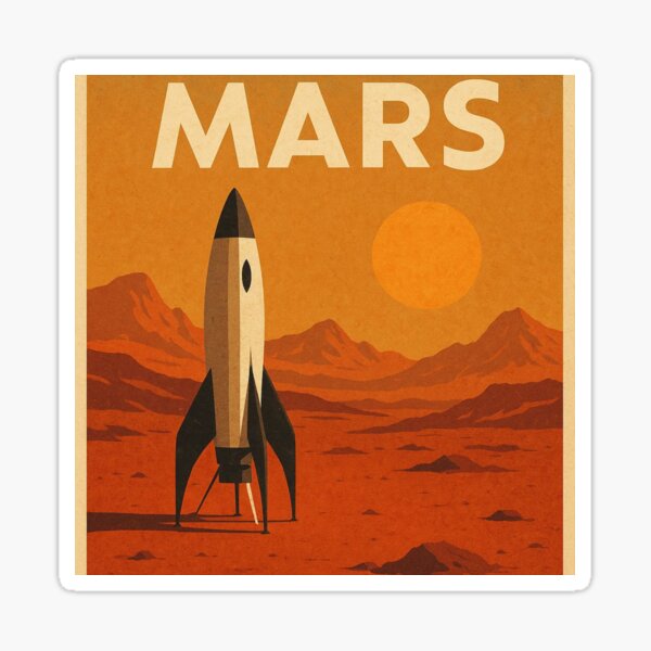 Item preview, Visit Mars – Retro Space Travel Poster designed and sold by yassermarz.