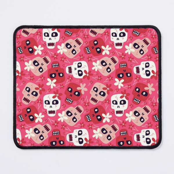 Item preview, Cute hot pink skulls pattern  designed and sold by FatBirdie.