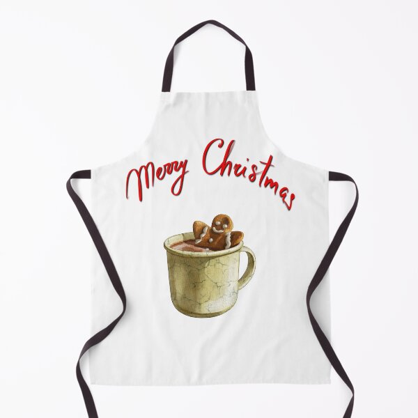 Item preview, Delicious gingerbread cookie in a cup of hot chocolate with festive greeting in a cozy winter setting designed and sold by Ms. Iryna.