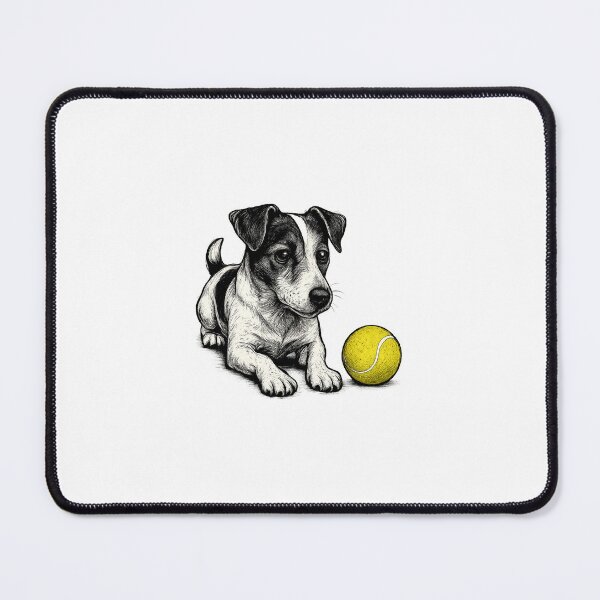 Item preview, Jack Russel dog with a tennis ball designed and sold by elekat.