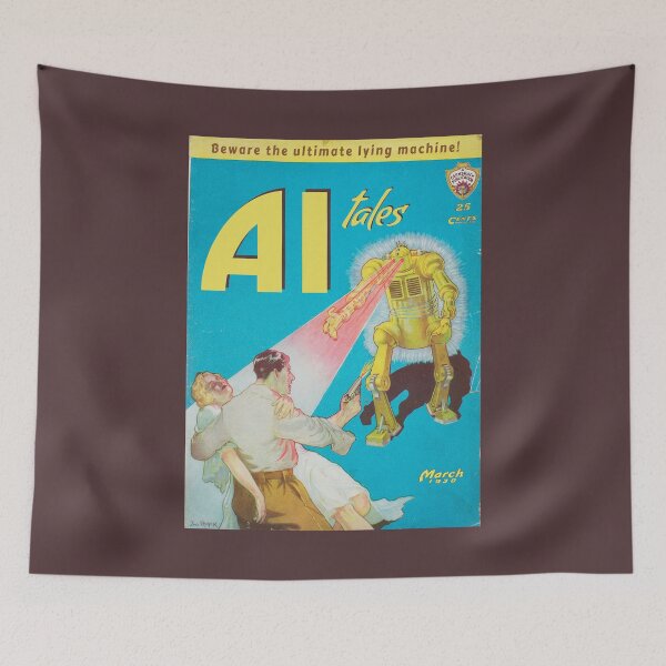 Item preview, AI TALES Magazine | Beware the Ultimate Lying Machine! designed and sold by ModernPulp.