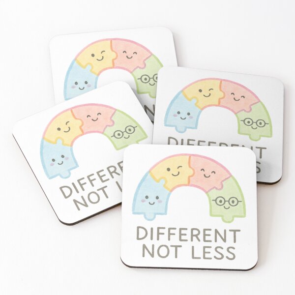 Item preview, Different Not Less – Neurodiversity Puzzle Rainbow designed and sold by blacksugarkw.