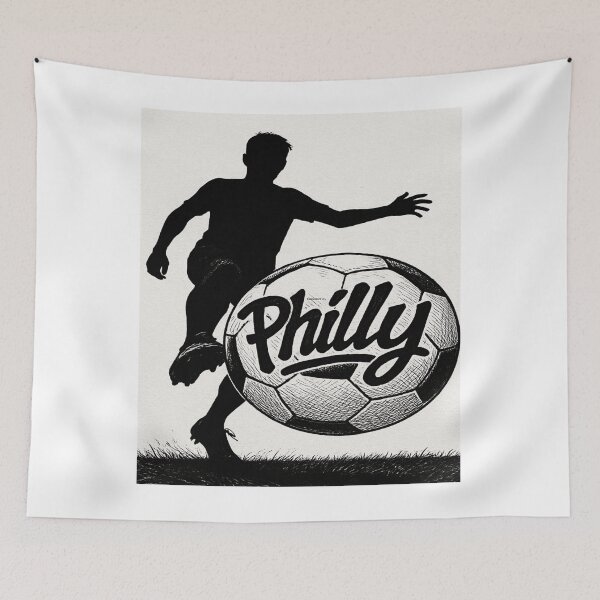 Item preview, Philly Soccer Kick Graffiti Silhouette Design designed and sold by PanfurWare-LLC.