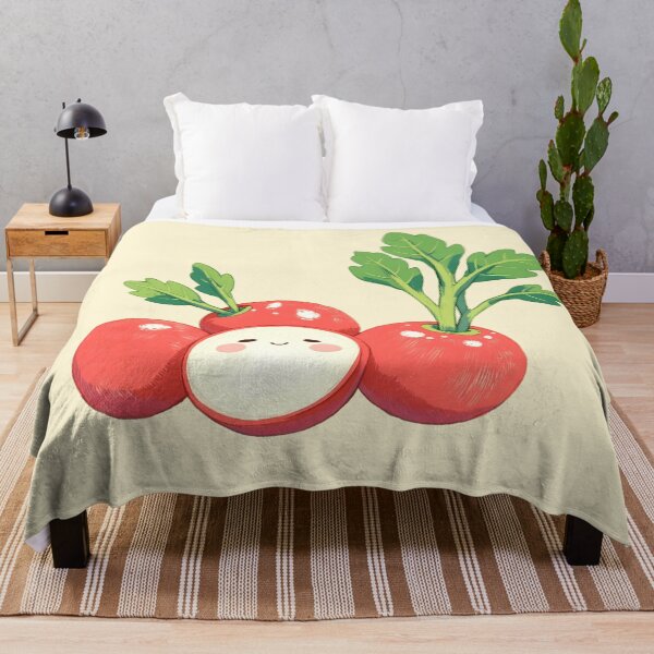 Item preview, Cute Kawaii Radish – Happy Fruit Illustration designed and sold by DesertOptimist.