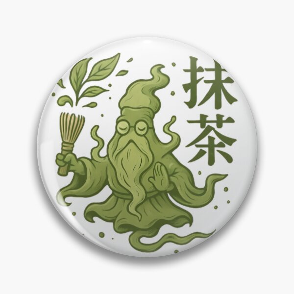 Item preview, Matcha Spirit Japanese Green Tea Master Kawaii Zen Meditation designed and sold by Alchemy Ink.
