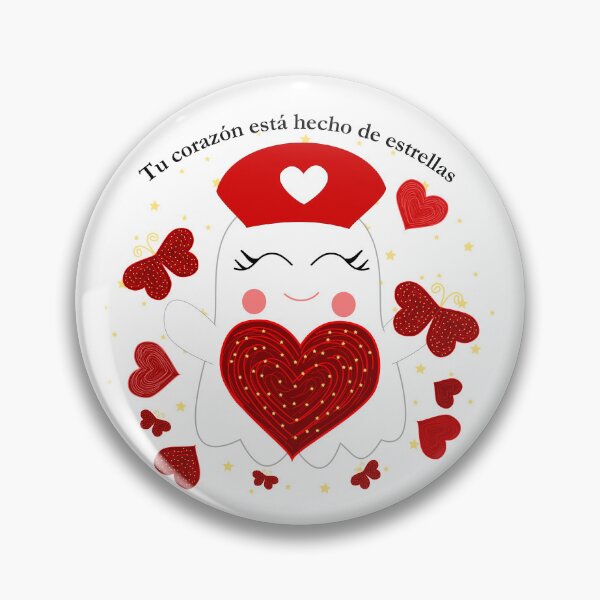 Artikelvorschau, Linda enfermera fantasma sosteniendo un corazón lleno de estrellas entworfen und verkauft von Almitanursa.
