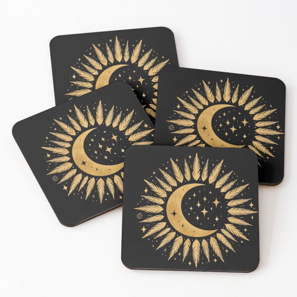 Item preview, Moon in Circle of Abundance – Soft Golden Flow designed and sold by 	aluzia.design.