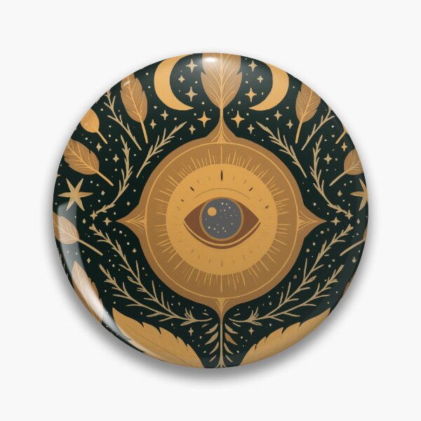 Item preview, Sacred Vision Bloom – Golden Cosmic Eye designed and sold by 	aluzia.design.