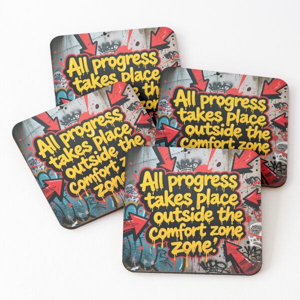 Item preview, “All progress takes place outside the comfort zone” designed and sold by casamomo.