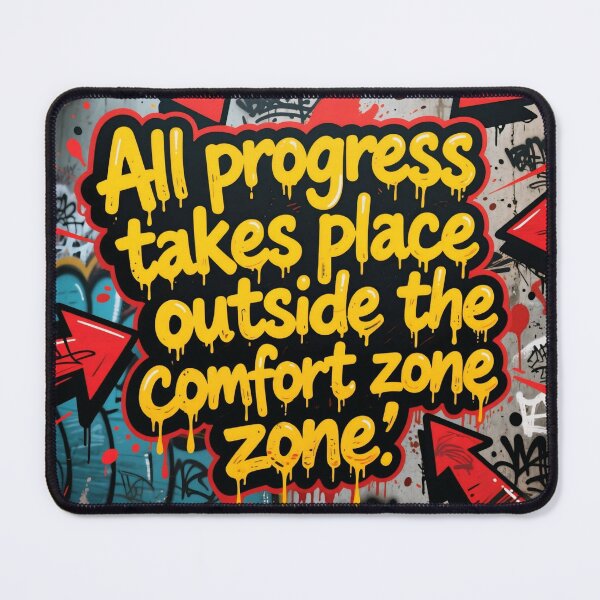 Item preview, “All progress takes place outside the comfort zone” designed and sold by casamomo.