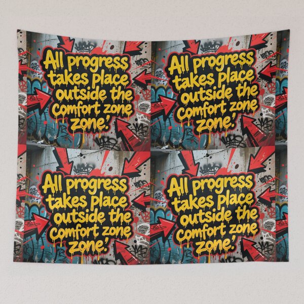 Item preview, “All progress takes place outside the comfort zone” designed and sold by casamomo.