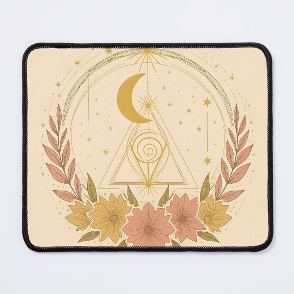 Item preview, Luminous Altar of Rebirth – Golden Floral Geometry Luminous Altar of Rebirth – Golden Floral Geometry designed and sold by aluzia.design.