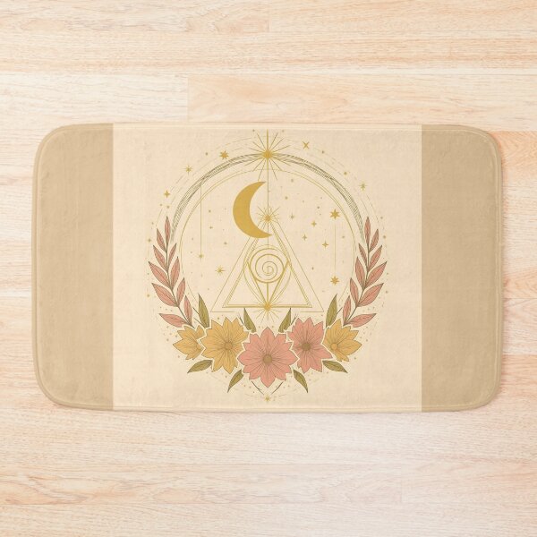 Item preview, Luminous Altar of Rebirth – Golden Floral Geometry Luminous Altar of Rebirth – Golden Floral Geometry designed and sold by 	aluzia.design.