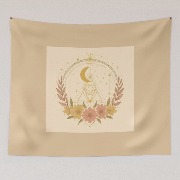 Item preview, Luminous Altar of Rebirth – Golden Floral Geometry Luminous Altar of Rebirth – Golden Floral Geometry designed and sold by 	aluzia.design.
