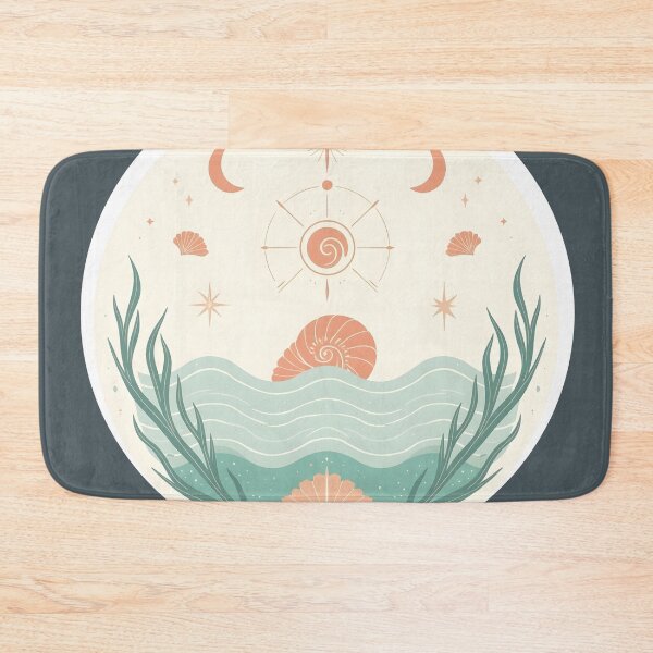 Item preview, Sacred Water Dawn – Coral Spiral & Light Seaweed designed and sold by 	aluzia.design.