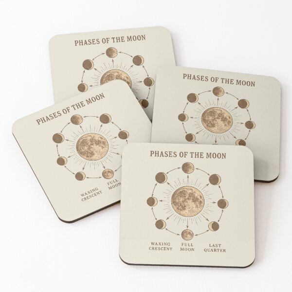 Item preview,  Phases of the Moon – Vintage Astronomy Illustration designed and sold by freackly.