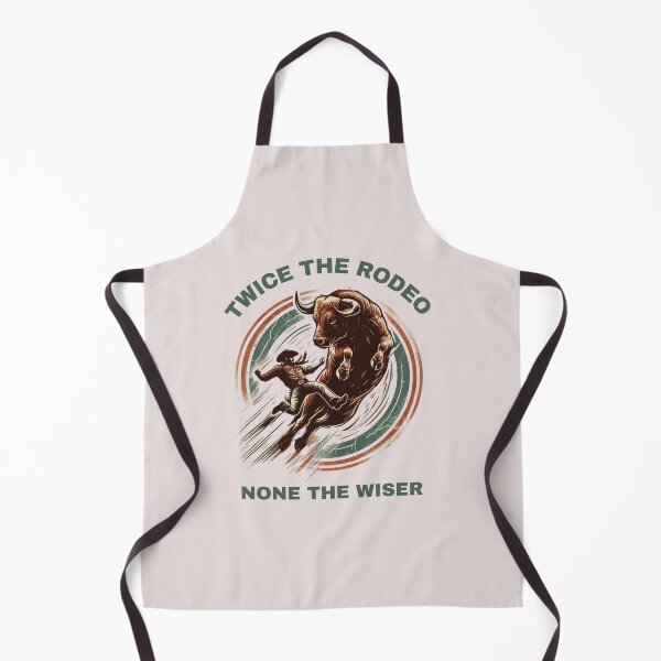 Item preview, Twice the Rodeo None the Wiser – Funny Cowboy Bull Ride designed and sold by Cree8if.